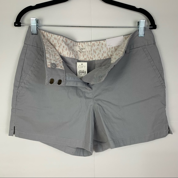 Loft NWT Size 4 Gray Riviera Shorts - Picture 1 of 4